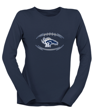 Trabuco Hills Mustangs Football #3 Women's Premium LS T-Shirt