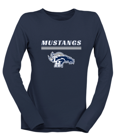 Trabuco Hills Mustangs Mascot #8 Women's LS T-Shirt