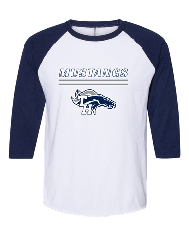 Trabuco Hills Mustangs Mascot #8 Women's Baseball T-Shirt