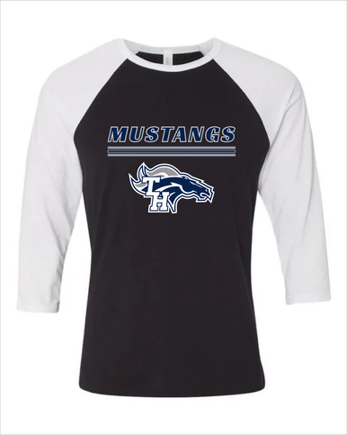 Trabuco Hills Mustangs Mascot #8 Men's Baseball T-Shirt