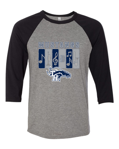 Trabuco Hills Mustangs Band # 2 Women's Baseball T-Shirt
