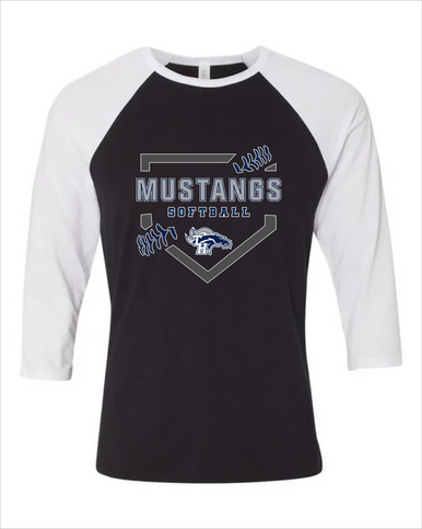 Trabuco Hills Mustangs Softball #2 Women's Baseball T-Shirt