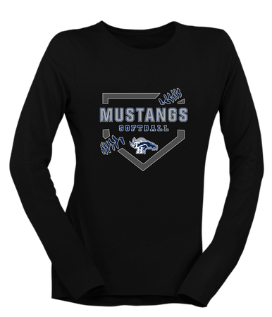 Trabuco Hills Mustangs Softball #2 Women's Premium LS T-Shirt