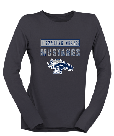 Trabuco Hills Mustangs Mascot #9 Women's LS T-Shirt