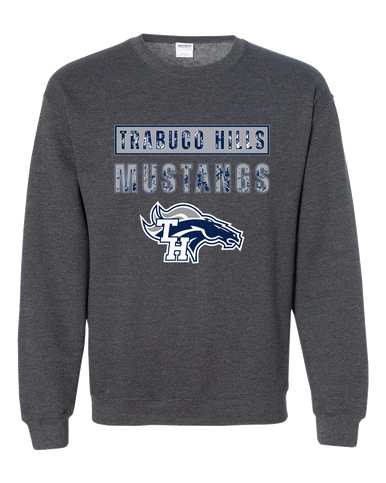 Trabuco Hills Mustangs Mascot #9 Men's Sweatshirt