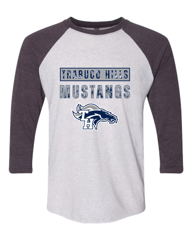 Trabuco Hills Mustangs Mascot #9 Men's Baseball T-Shirt