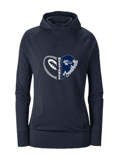 Trabuco Hills Mustangs Heart Football Women's Hoodie