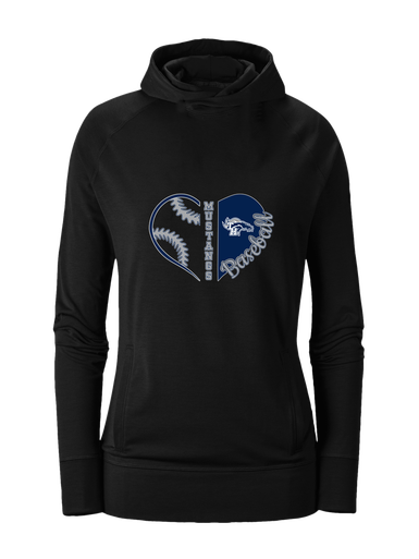 Trabuco Hills Mustangs Heart Baseball Women's Hoodie