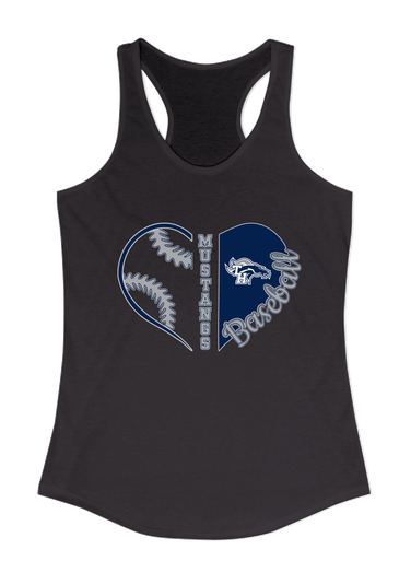 Trabuco Hills Mustangs Heart Baseball Women's Tank Top