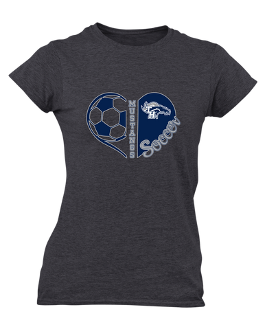 Trabuco Hills Mustangs Heart Soccer Women's SS T-Shirt