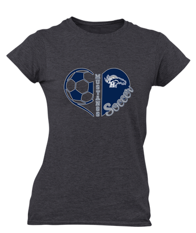 Trabuco Hills Mustangs Heart Soccer Women's Premium SS T-Shirt