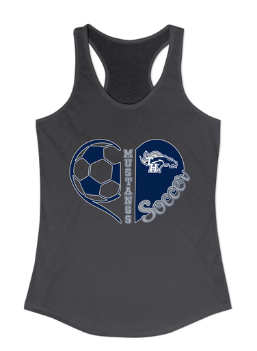 Trabuco Hills Mustangs Heart Soccer Women's Tank Top