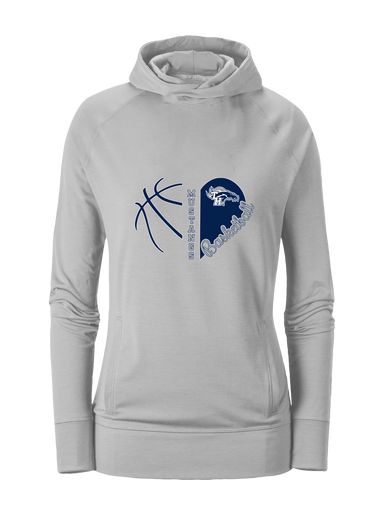 Trabuco Hills Mustangs Heart Basketball Women's Hoodie