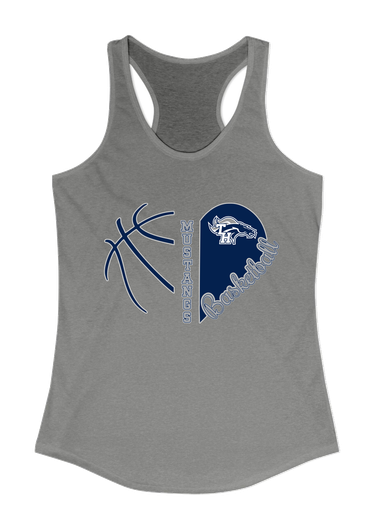 Trabuco Hills Mustangs Heart Basketball Women's Tank Top