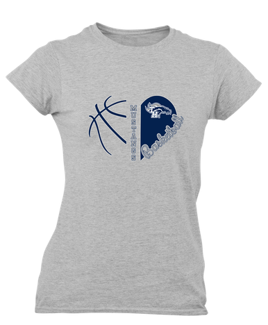 Trabuco Hills Mustangs Heart Basketball Women's Premium SS T-Shirt