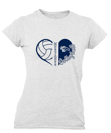 Trabuco Hills Mustangs Heart Volleyball Women's SS T-Shirt