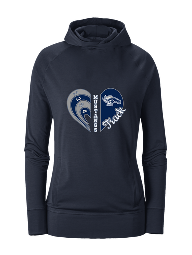 Trabuco Hills Mustangs Heart Track Women's Hoodie