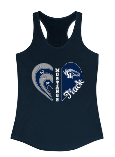 Trabuco Hills Mustangs Heart Track Women's Tank Top