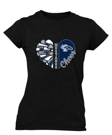 Trabuco Hills Mustangs Heart Cheer Women's Premium SS T-Shirt