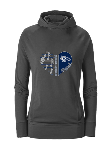 Trabuco Hills Mustangs Heart Band Women's Hoodie
