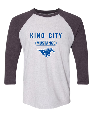 King City Mustangs Mascot #3 Women's Baseball T-Shirt