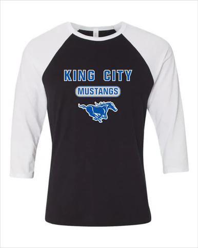 King City Mustangs Mascot #3 Men's Baseball T-Shirt