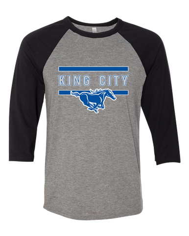 King City Mustangs Mascot #4 Men's Baseball T-Shirt