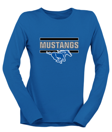 King City Mustangs Mascot #5 Women's LS T-Shirt