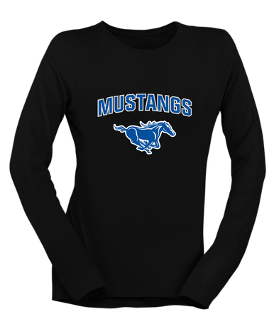 King City Mustangs Mascot #6 Women's LS T-Shirt