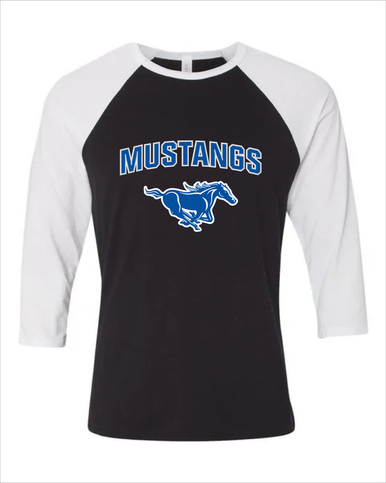 King City Mustangs Mascot #6 Women's Baseball T-Shirt