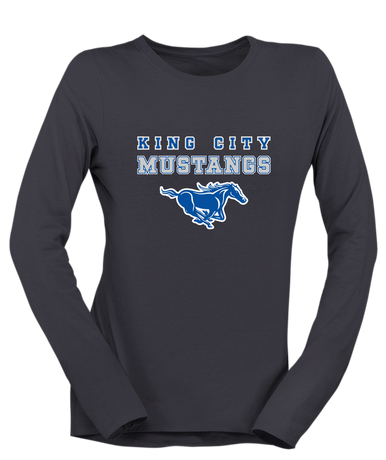 King City Mustangs Spirit Women's LS T-Shirt