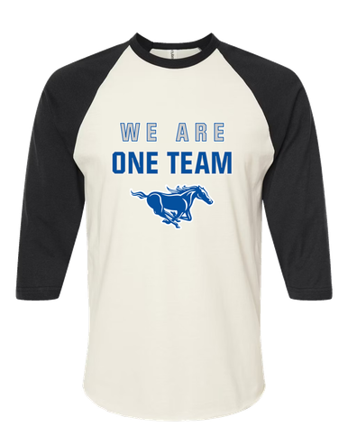King City Mustangs We Are One Team Women's Baseball T-Shirt