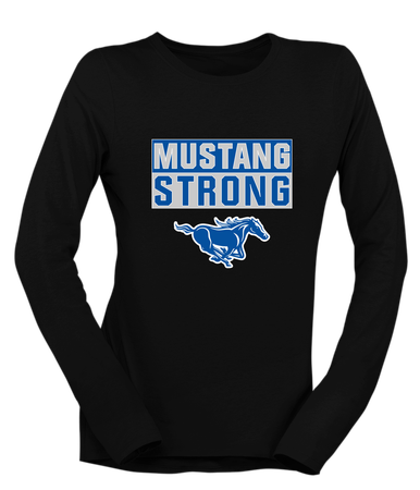 King City Mustangs Strong #1 Women's LS T-Shirt