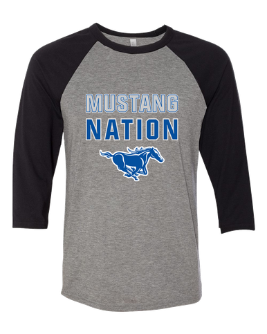 King City Mustangs Nation #2 Men's Baseball T-Shirt