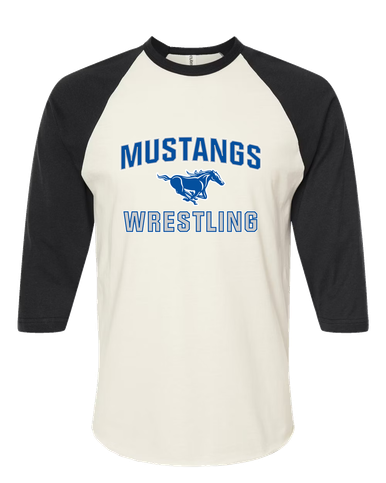 King City Mustangs Wrestling Men's Baseball T-Shirt