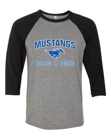 King City Mustangs Track & Field Women's Baseball T-Shirt