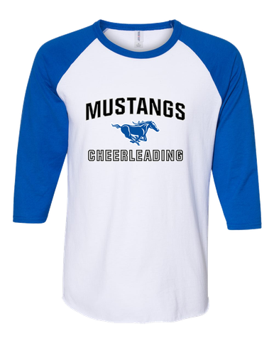 King City Mustangs Cheerleading Women's Baseball T-Shirt