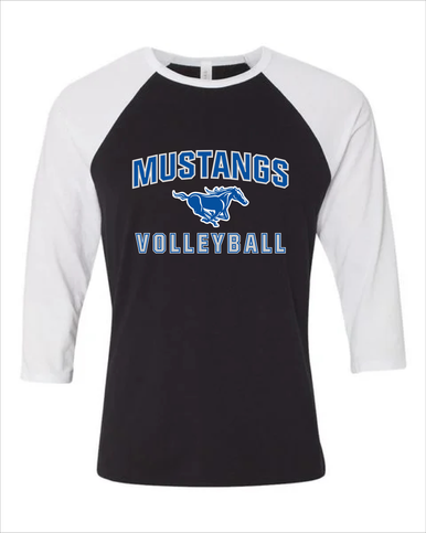 King City Mustangs Volleyball Women's Baseball T-Shirt
