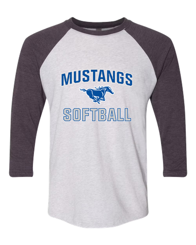 King City Mustangs Softball #1 Women's Baseball T-Shirt
