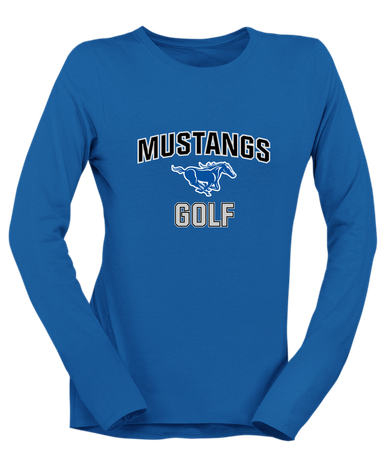 King City Mustangs Golf Women's LS T-Shirt