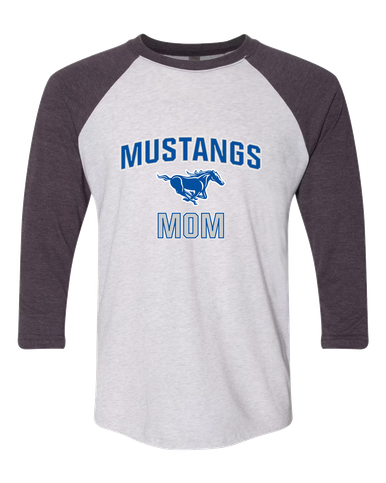 King City Mustangs Mom Women's Baseball T-Shirt
