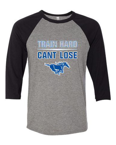 King City Mustangs Train Hard, Can't Lose Women's Baseball T-Shirt