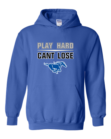 King City Mustangs Play Hard, Can't Lose Men's Hoodie