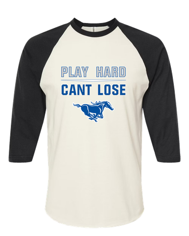 King City Mustangs Play Hard, Can't Lose Women's Baseball T-Shirt