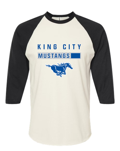 King City Mustangs Mascot #7 Men's Baseball T-Shirt