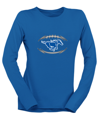 King City Mustangs Football #3 Women's LS T-Shirt