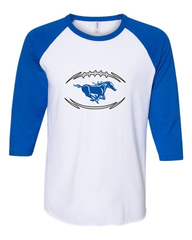 King City Mustangs Football #3 Women's Baseball T-Shirt