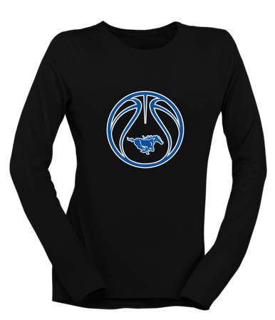 King City Mustangs Basketball #2 Women's LS T-Shirt