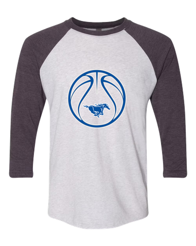 King City Mustangs Basketball #2 Men's Baseball T-Shirt