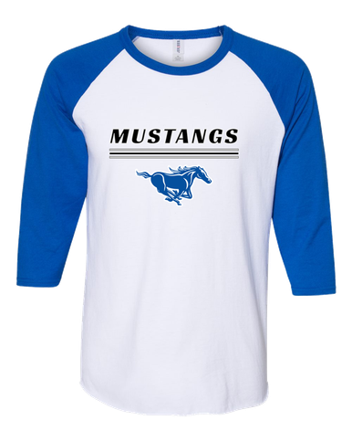 King City Mustangs Mascot #8 Women's Baseball T-Shirt